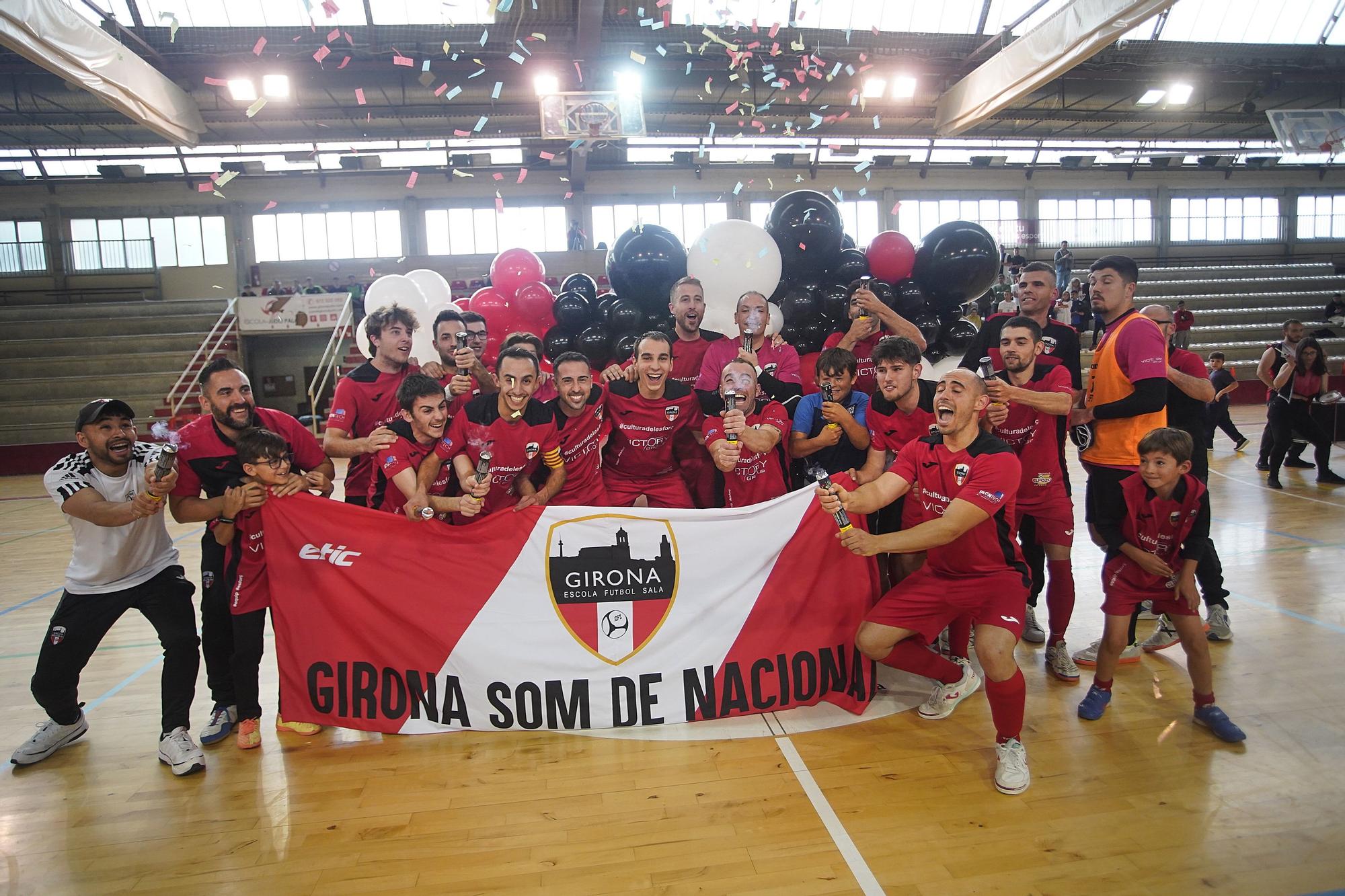 Les millors imatges de l'ascens del Girona Escola de Futbol Sala