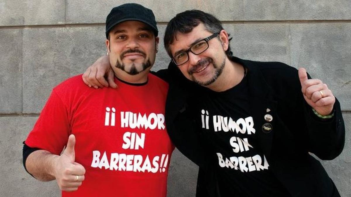 José María Santos 'Prebe' (derecha) y Jonatan Pancorbo 'El Operario del Humor', serán los pregoneros de la Fiesta Mayor.