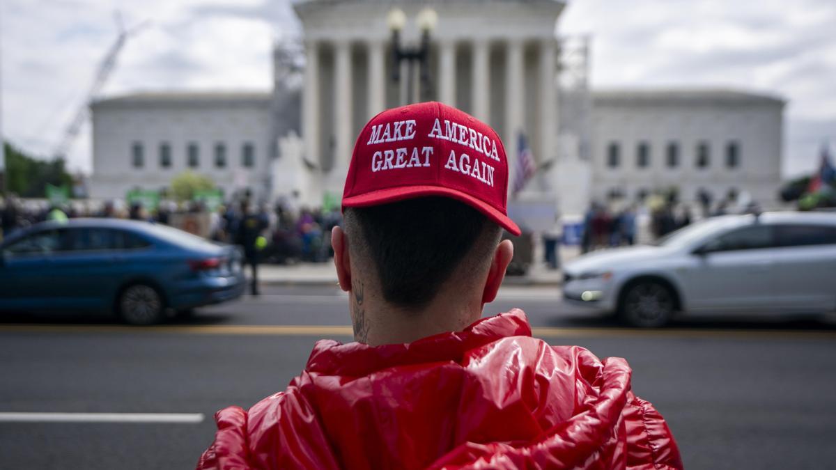 Manifestación frente al Tribunal Supremo este jueves en Washington.