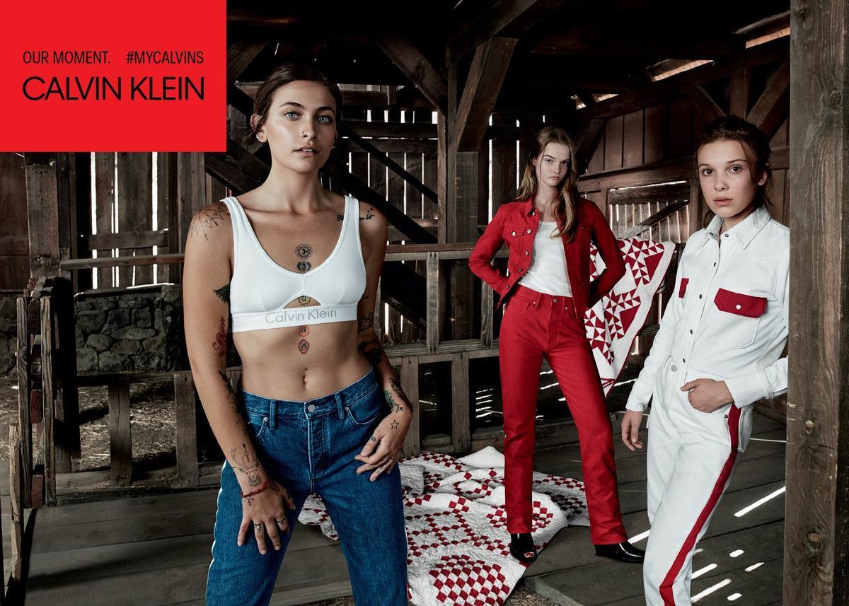 Millie Bobby Brown, Paris Jackson y Lulu Tenney posan para Calvin Klein