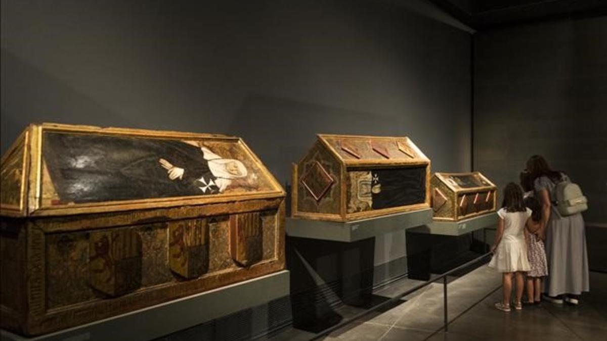 Tres caja sepulcrales del monasterio de Sijena custodiadas por el Museu de Lleida y reclamadas por Aragón.