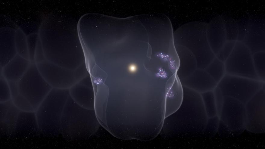 Una enorme burbuja cósmica recorre la Vía Láctea