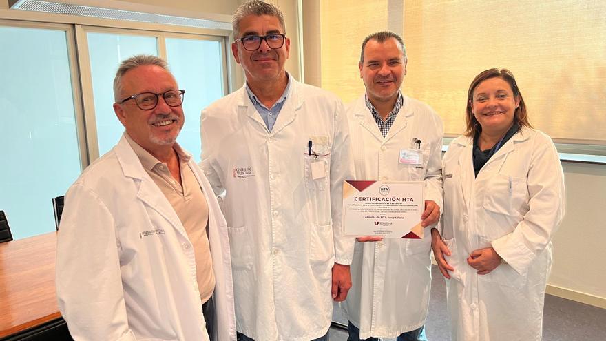 La unidad de Hipertensión del Hospital de Torrevieja obtiene la certificación de calidad