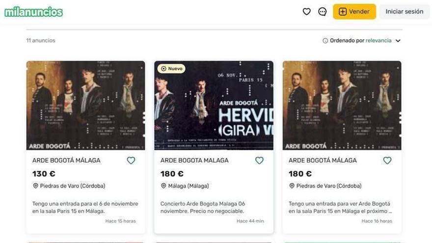 ¿Fans o negociantes? Ya se revenden las entradas para el concierto de Arde Bogotá en Málaga por más ...