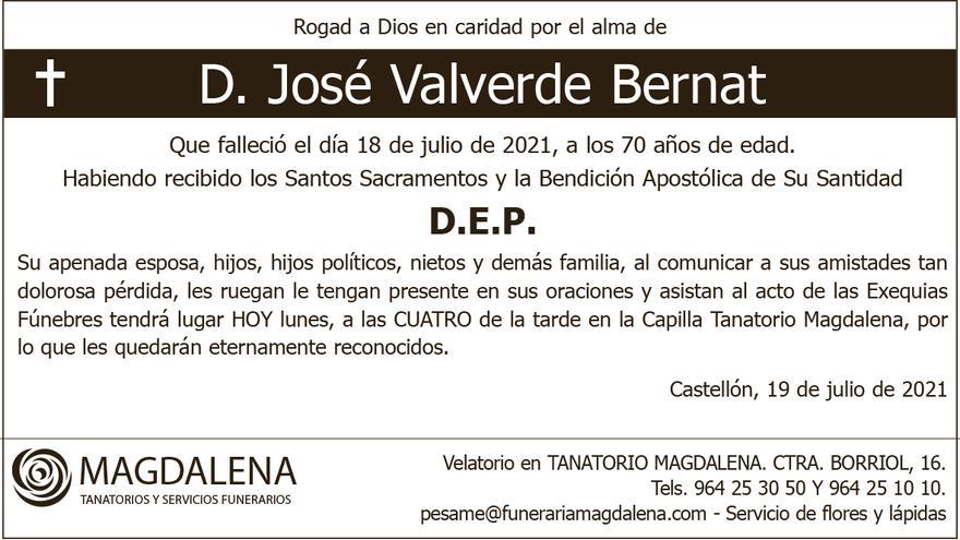 D. José Valverde Bernat