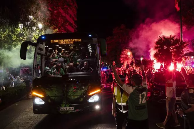 Así fue la celebración del Cacereño tras la gloria
