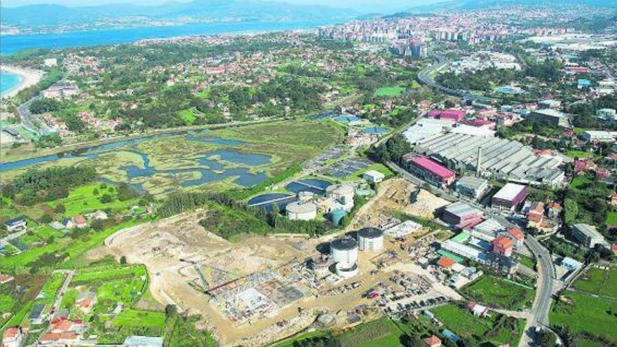 La depuradora provisional arranca y vierte a la ría caudal desinfectado con rayos UVA