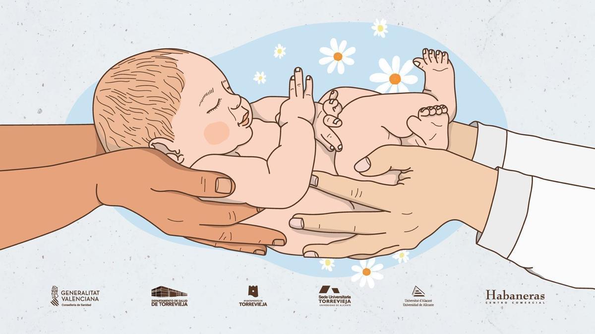 Una de las ilustraciones ubicadas en los centros de salud de Torrevieja y Pilar de la Horadada