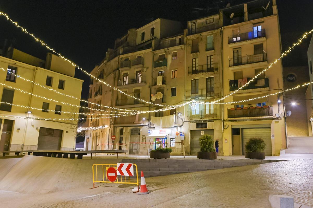 La il·luminació nadalenca de les festes a Manresa