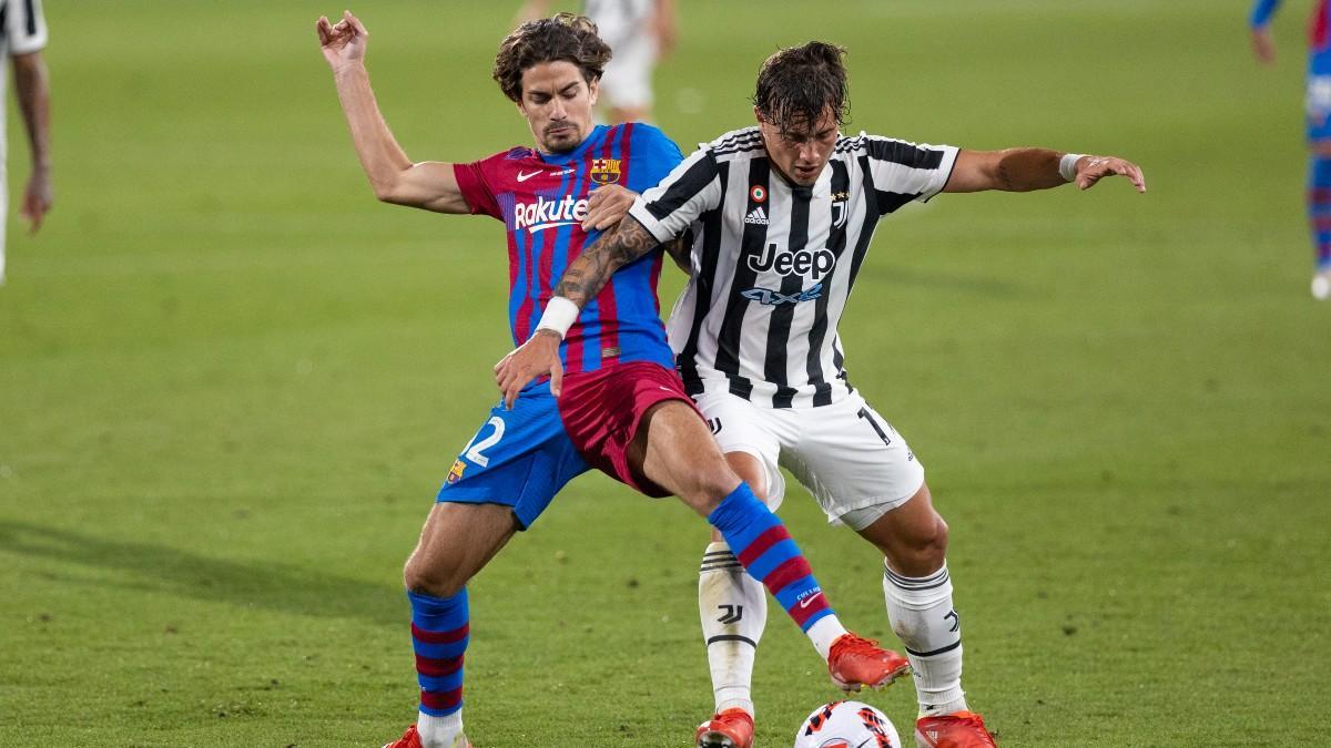 Álex Collado durante el Trofeu Joan Gamper ante la Juventus