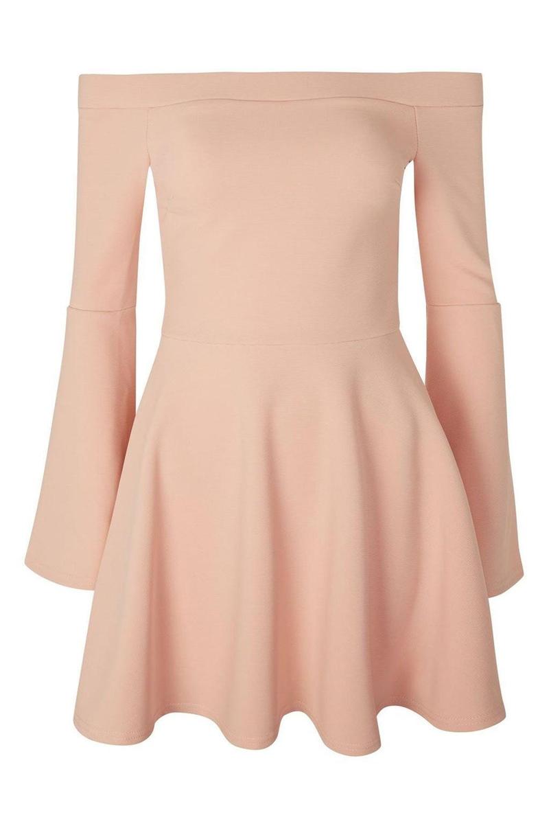 Vestido nude de Topshop