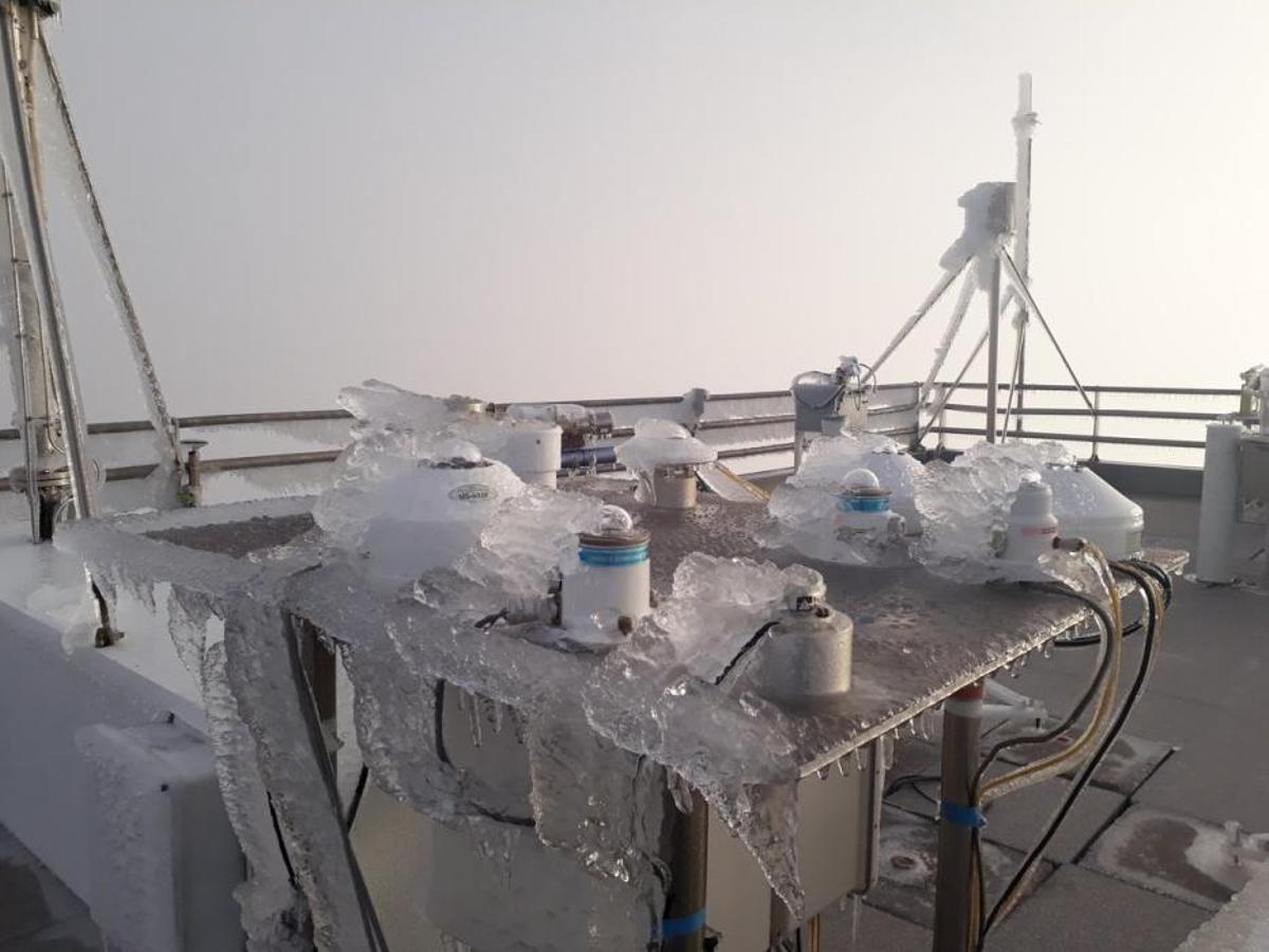 Parte de las instalaciones de la Aemet en Izaña.