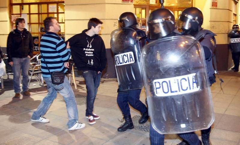 Fotogalería de los incidentes en Zaragoza