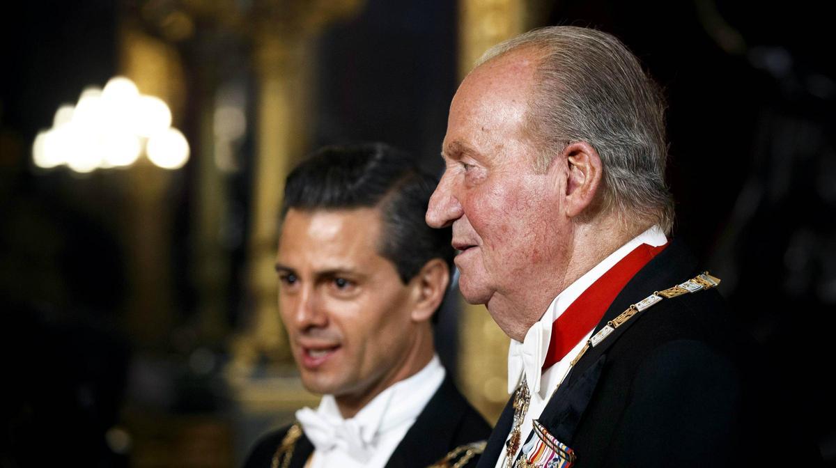 Últim discurs del rei Joan Carles com a cap de l’Estat, durant el sopar de gala ofert al president de Mèxic, Enrique Peña Nieto.