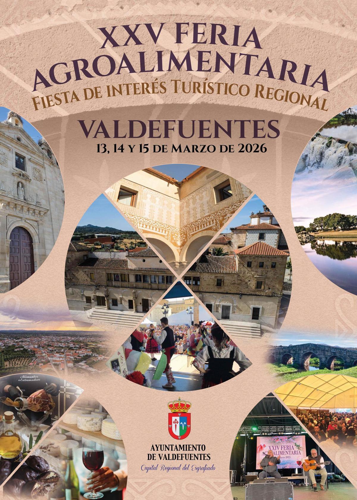 Cartel de la  XXV Feria Agroalimentaria de Valdefuentes.