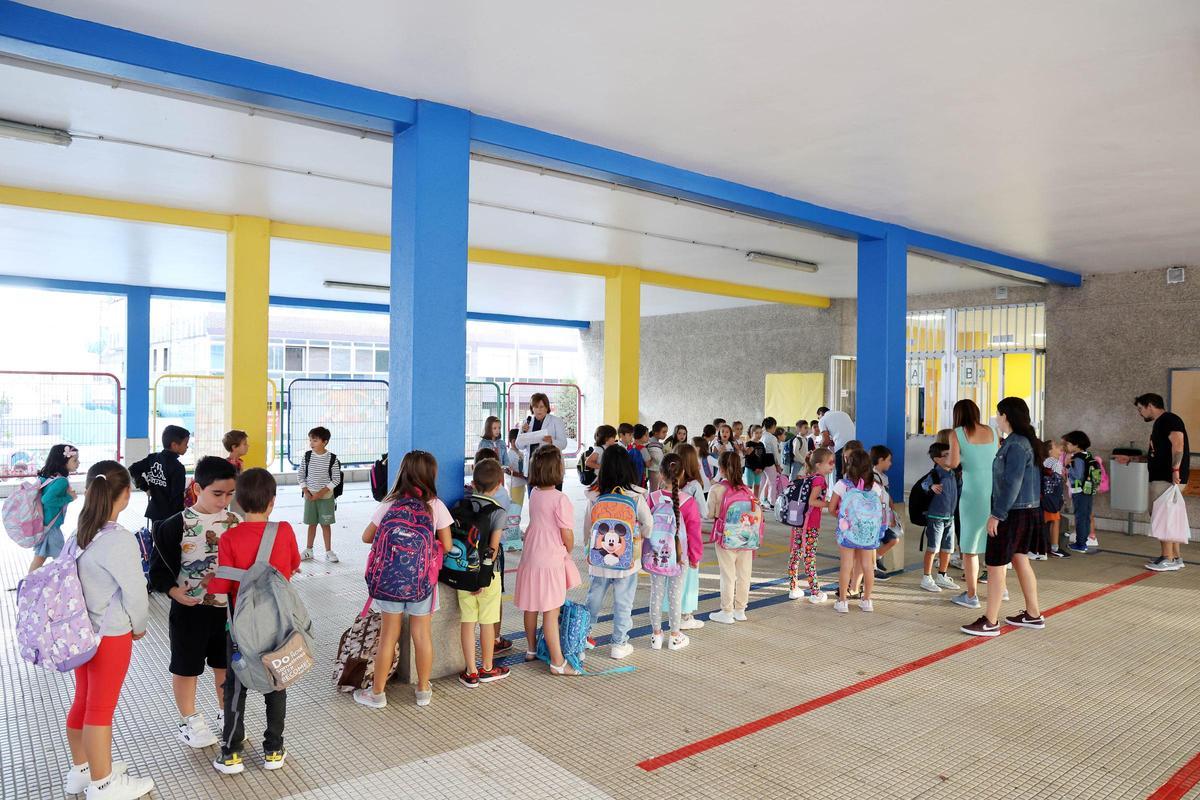 Alumnado en la vuelta al "cole".