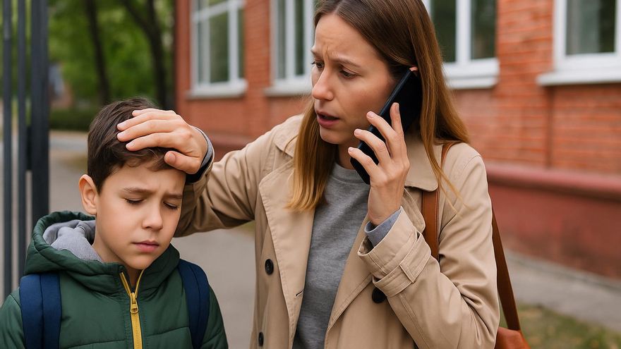 ¿Te llaman del colegio porque tu hijo está enfermo? Esto es lo que puedes hacer sin pedir vacaciones