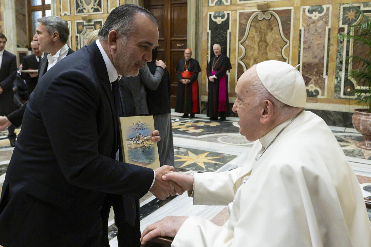 Vicente Fuster con el Papa