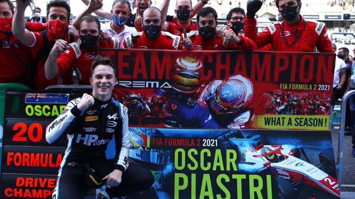 Oscar Piastri nuevo campeón de la Fórmula 2 al acabar tercero prueba sprint