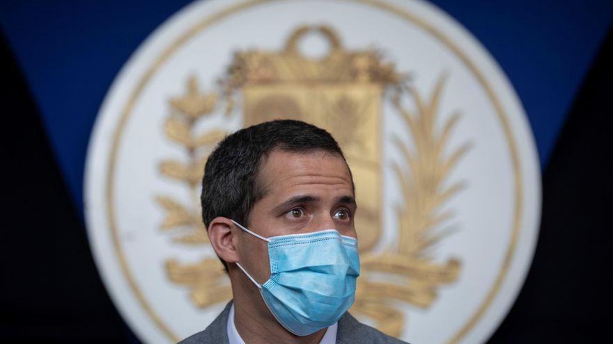 El opositor venezolano Juan Guaidó durante una rueda de prensa el pasado mes de mayo en Caracas.