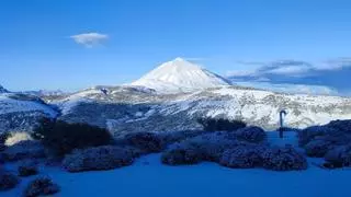 La cumbre de Canarias se congela: casi cinco grados bajo cero en el Teide