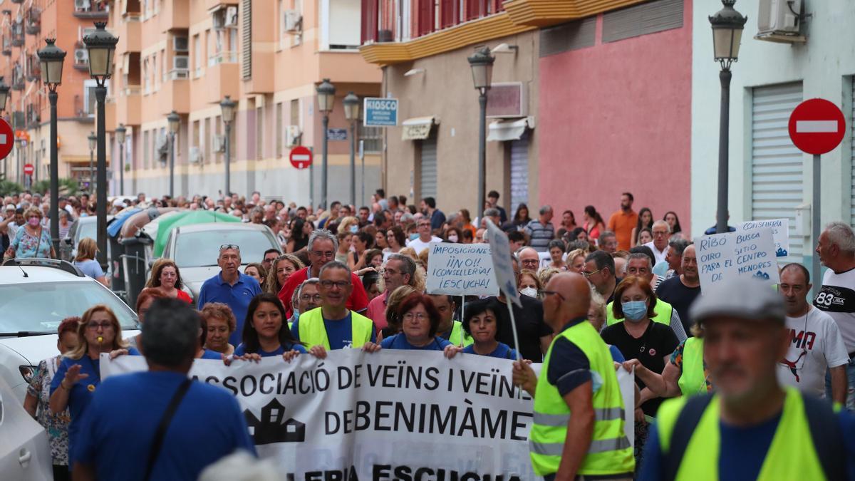 Imagen de archivo de la manifestación de Benimàmet contra el centro de menores.