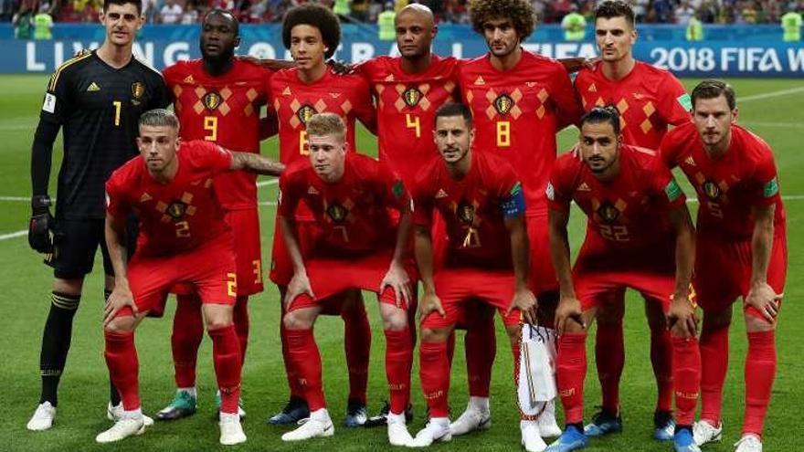 Equipo de Bélgica que derrotó a Brasil. // Efe