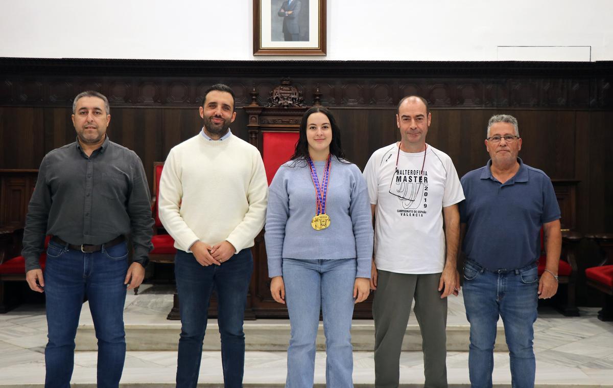 Recpeción de Alicia Munuera en el Ayuntamiento.