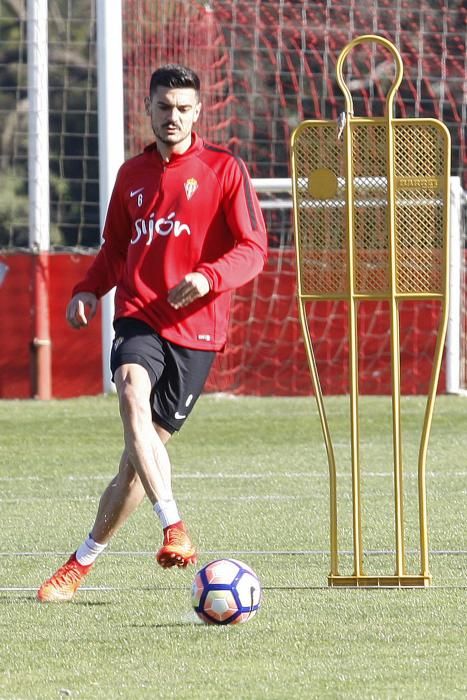 Entrenamiento del Sporting.