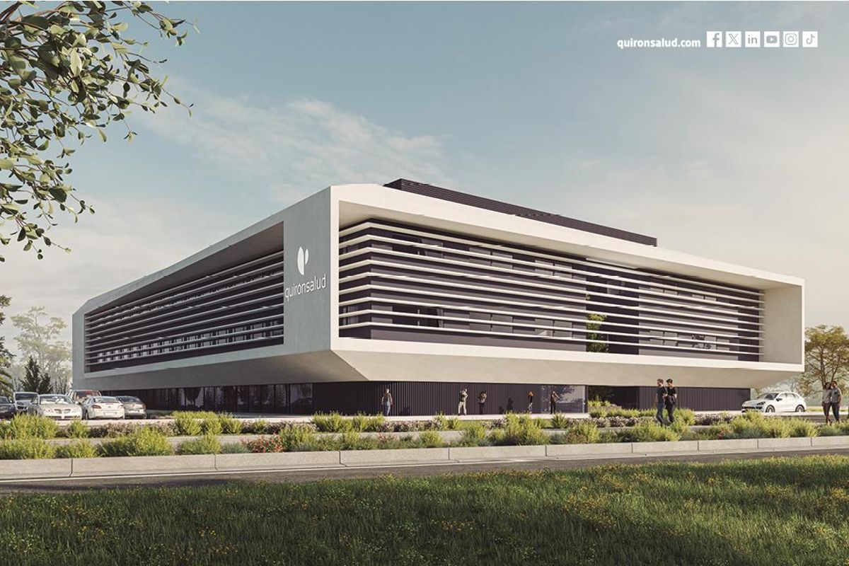 Recreación del nuevo hospital que Quironsalud proyecta en Badajoz.