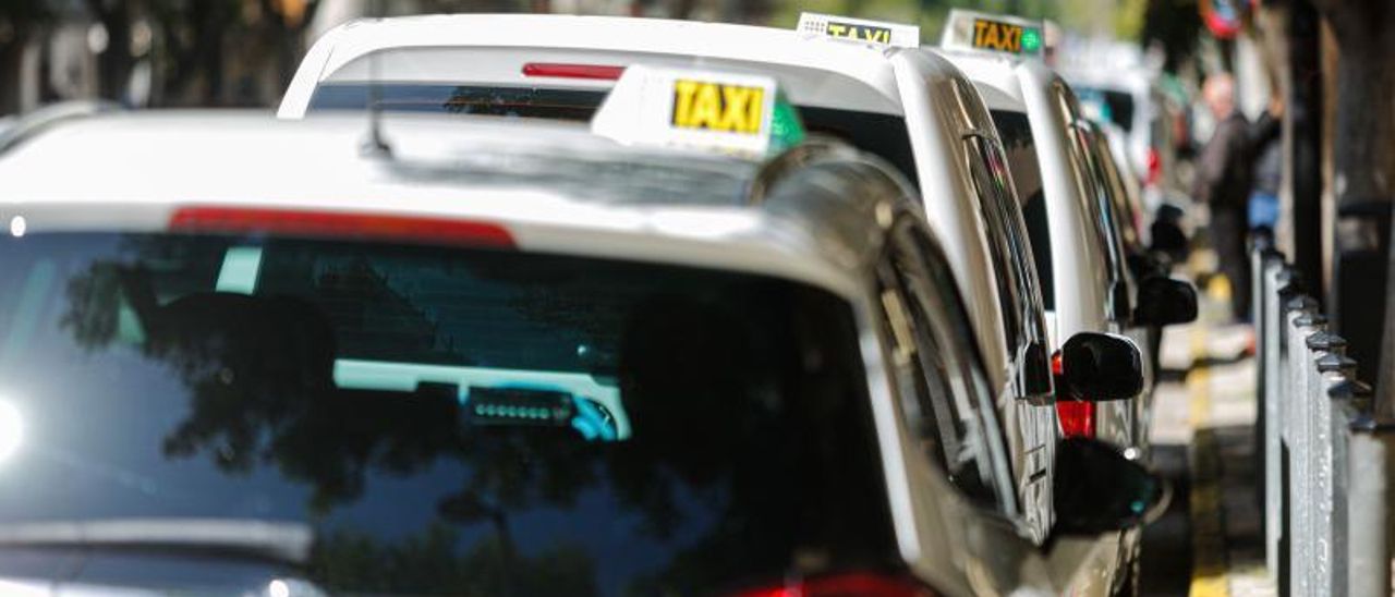 Imagen de la parada de taxis de la avenida de Bartomeu de Rosselló.