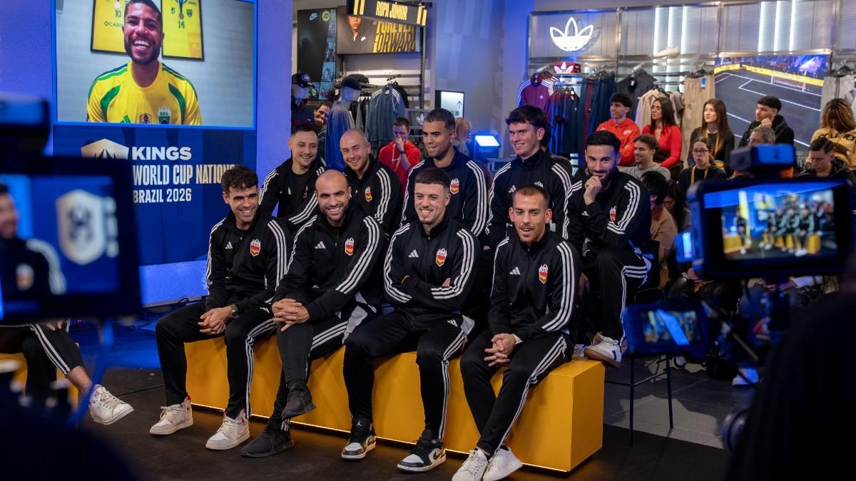 Los jugadores de la selección de la Kings League, en el evento de JD