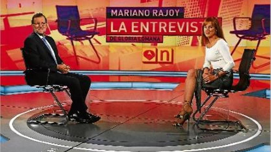 Mariano Rajoy va afirmar en l&#039;entrevista amb Gloria Lomana que avalarà la suspensió de Mas per part del TC.