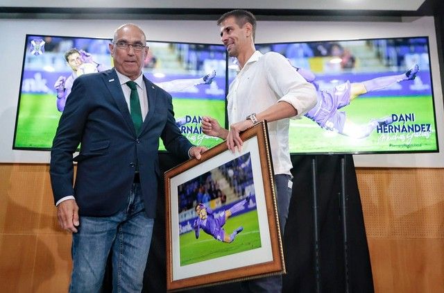 Rueda de prensa del portero del CD Tenerife Dani Hernández