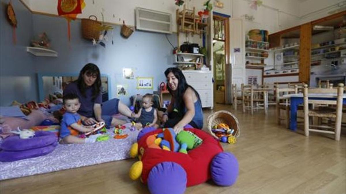 Aula de infantil en el parvulario El Patufet de L'Hospitalet de Llobregat.