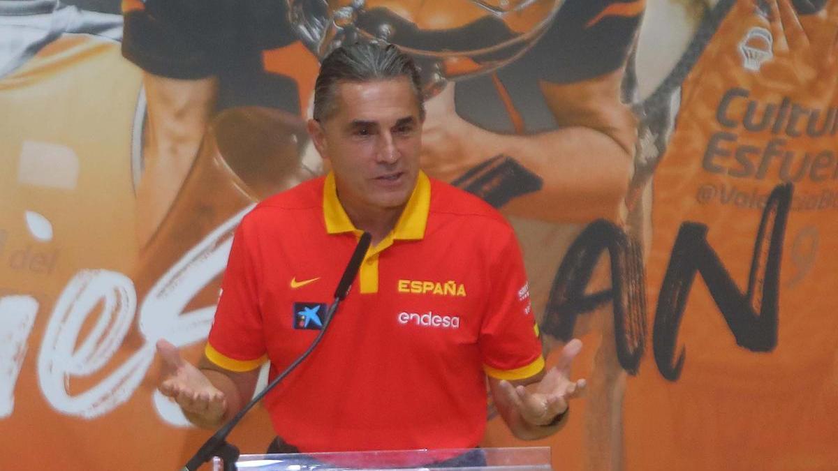 Sergio Scariolo, en la última visita de la selección española a La Fonteta