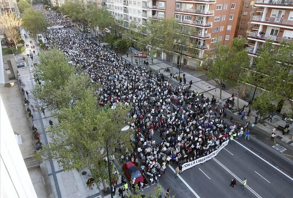 Manifestación de la educación concertada contra el cierre de aulas