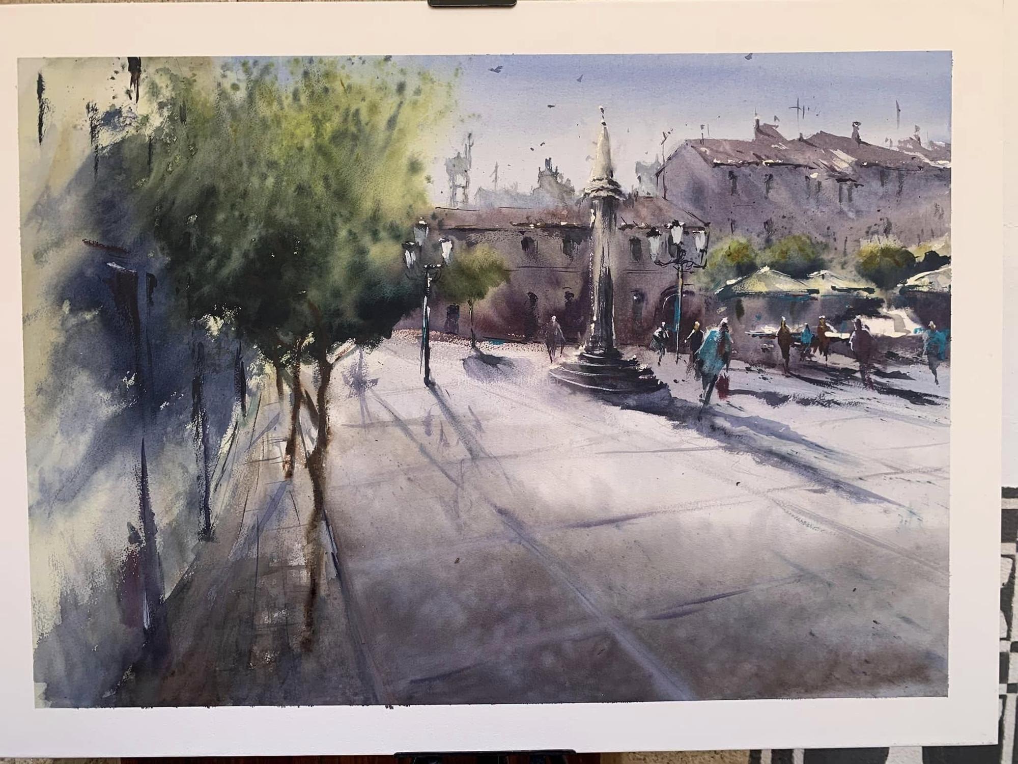 Ganador del primer premio en el Certamen de Pintura Rápida al Aire Libre 'Villa del Esgrafiado' de Valdefuentes en 2025.