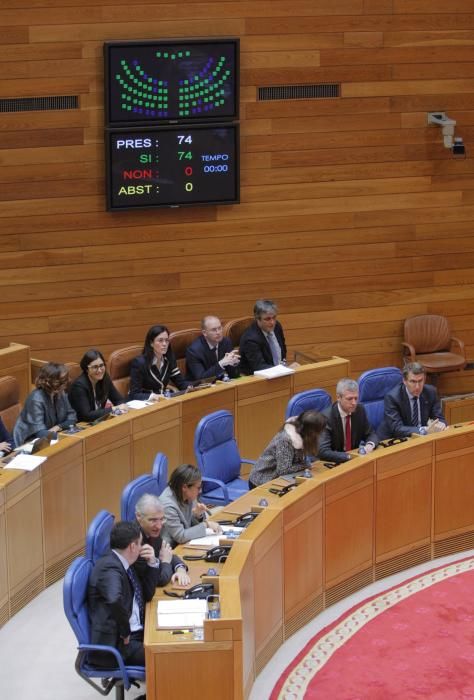 Pleno en el Parlamento de Galicia