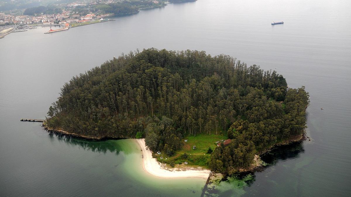 Vista aérea de la isla de Tambo