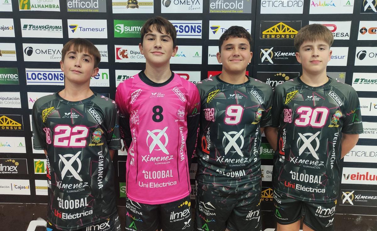 Jugadores del Cajasol Ángel Ximénez convocados por la selección cordobesa infantil promesa.