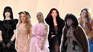 A la izquierda, el equipo coquette (Lana del Rey,  Sydney Sweeney y Ariana Grande), y a continuación, las divas de la estética mob wife (Dua Lipa, Lady Gaga y Kylie Jenner).