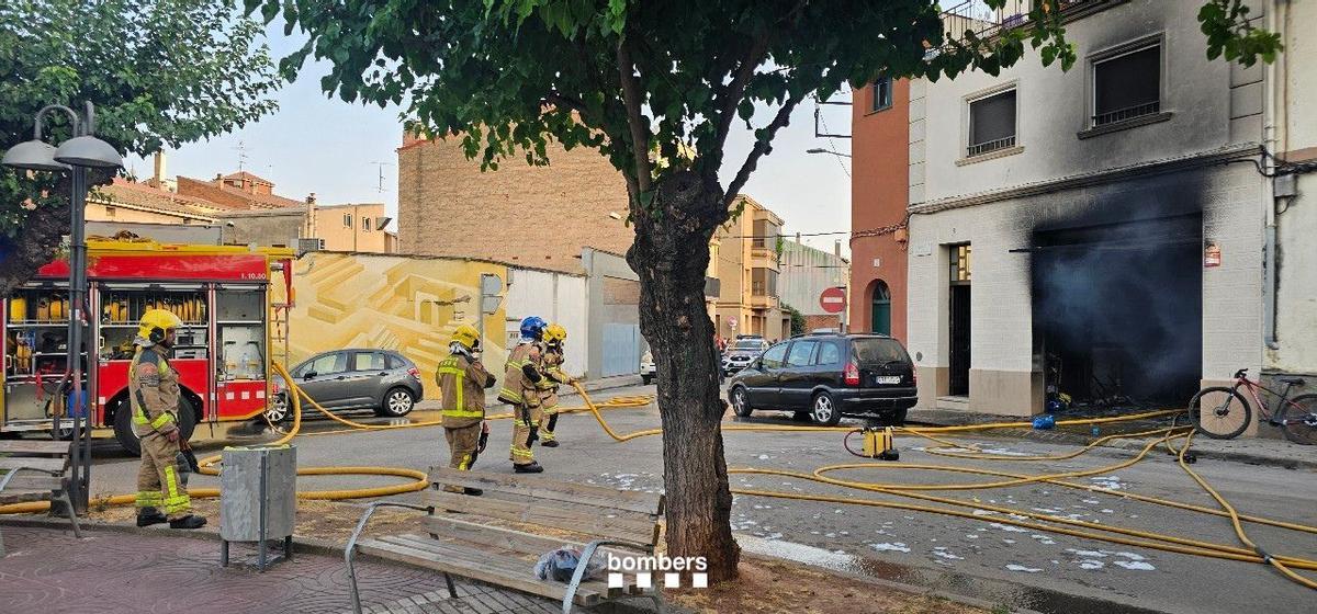 Incendi en un garatge, a Sant Joan de Vilatorrada
