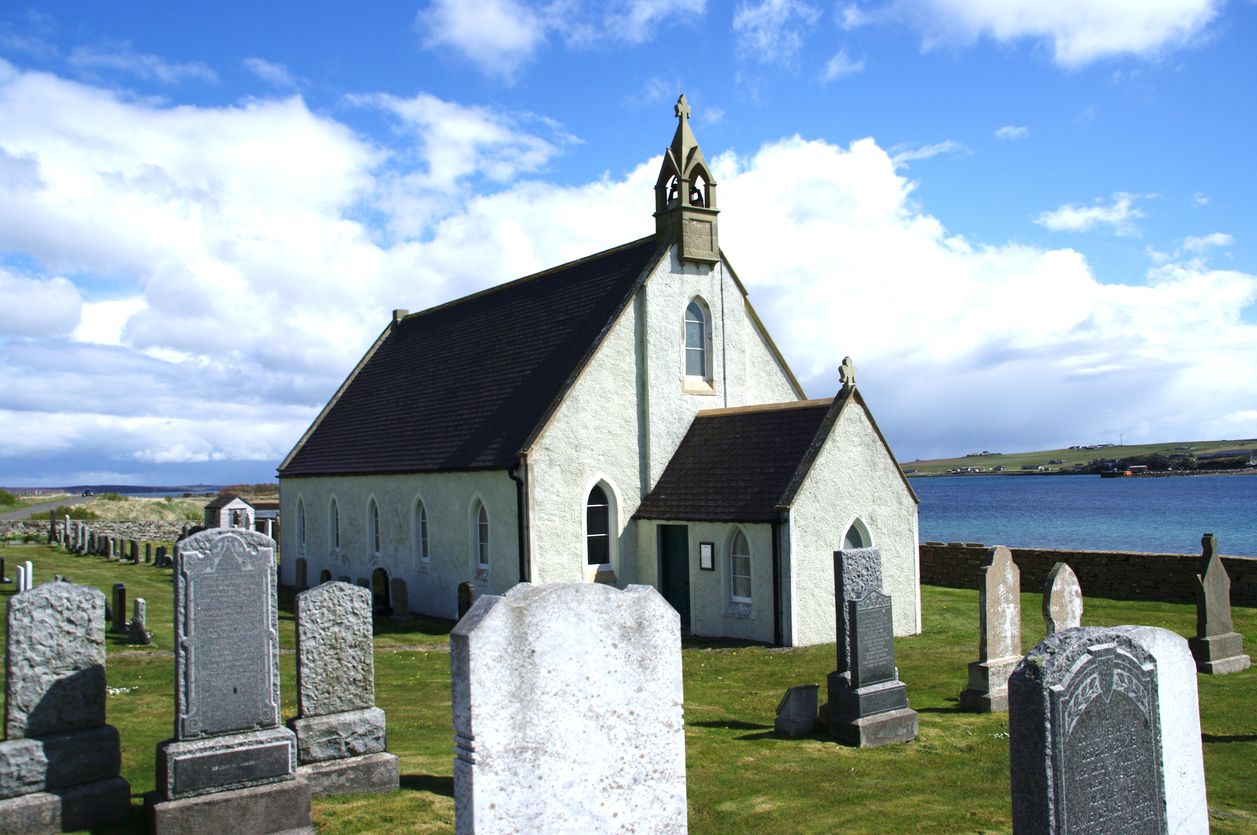 Iglesia de San Juan, en la isla de Hoy.