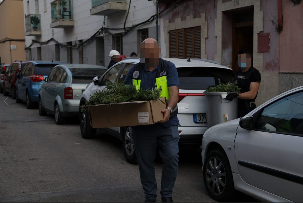 La Policía Nacional toma varias calles de la Soledat y Son Gotleu en una gran operación antidroga