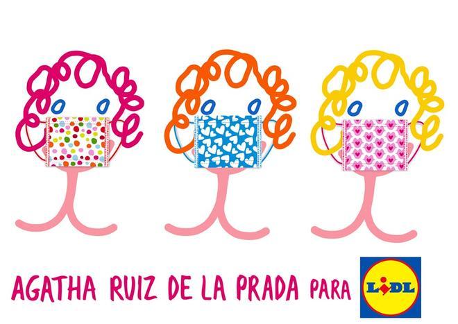 Colección mascarillas de Ágatha Ruiz de la Prada para Lidl
