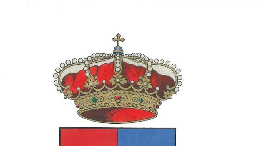 Escudo del municipio de Muelas con sus elementos más representativos