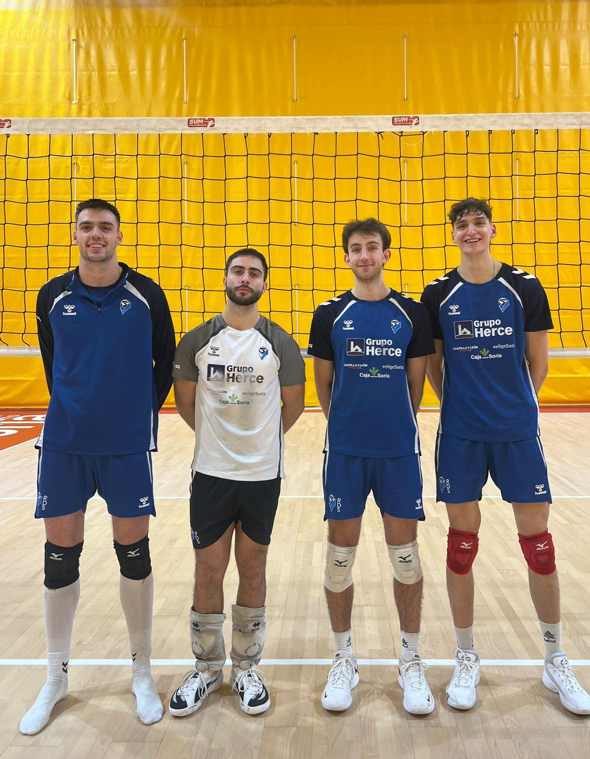 Joan Domenech, Arnau Masià, Bernat Castellà i Carlos Montero, jugadors catalans del Grupo Herce Soria.