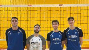 Joan Domenech, Arnau Masià, Bernat Castellà i Carlos Montero, jugadors catalans del Grupo Herce Soria.