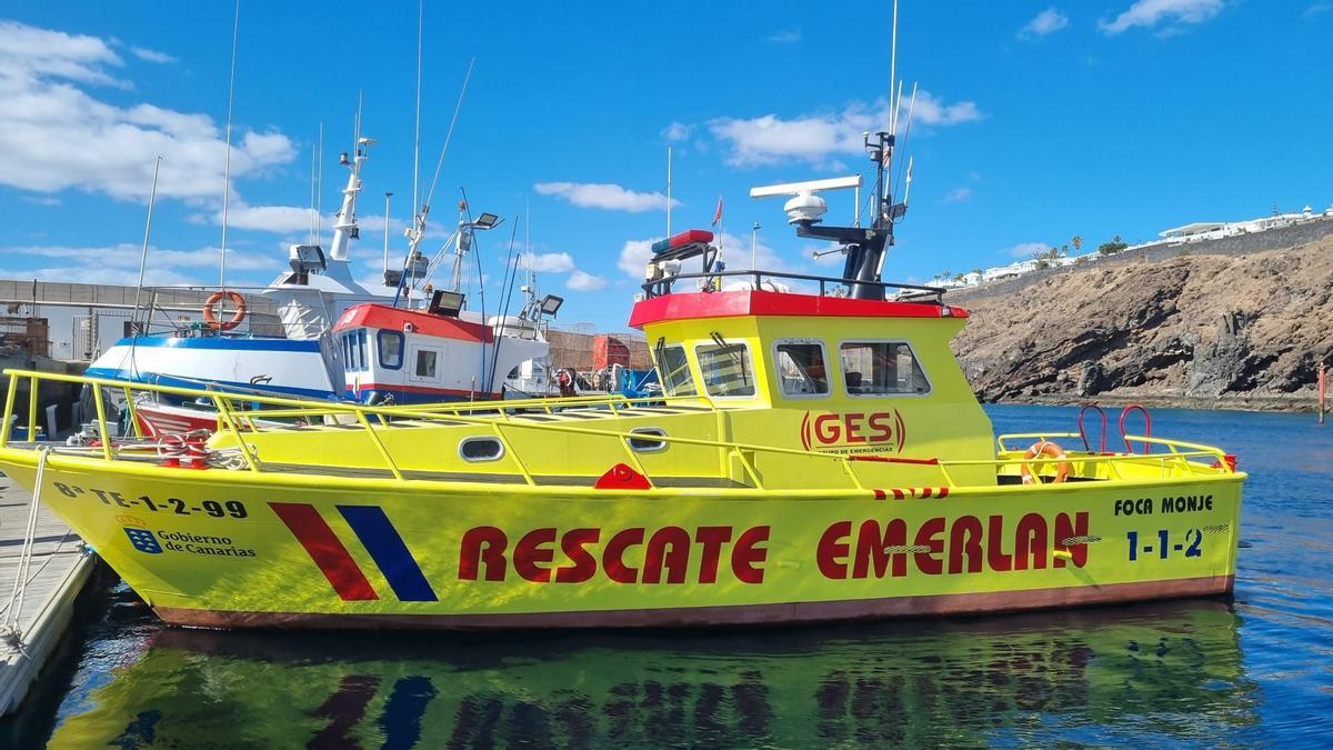 Embarcación de rescate del Gobierno de Canarias que gestiona Emerlan.